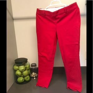 J. Crew Scalloped hem Capri